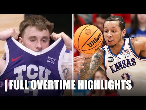 Kansas’ STUNNING OT comeback vs. TCU [FULL OVERTIME HIGHLIGHTS] | ESPN College Basketball
