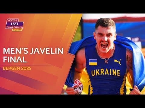 Men’s Javelin Final | Bergen 2025 European Athletics U23 Championships