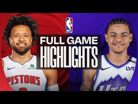 PISTONS at JAZZ | FULL GAME HIGHLIGHTS | December 26, 2025