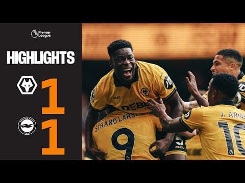 Munetsi volleys home in Brighton draw | Wolves 1-1 Brighton | Match Highlights