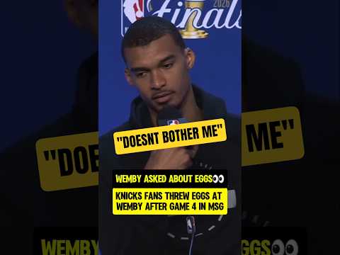 Wemby "not bothered" about the eggs👀