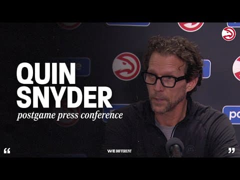 Hawks vs. Hornets Postgame Press Conference: Quin Snyder
