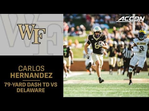 Wake Forest WR Carlos Hernandez huge 79-Yard TD