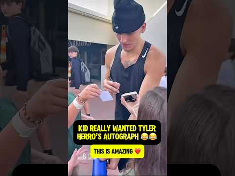 WHOLESOME moment between Tyler Herro and young fan ❤️🥹