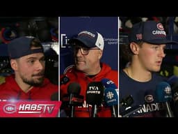 Carrier, Robidas + Bolduc address the media at practice | LIVE PRESS CONFERENCES
