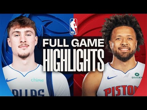 MAVERICKS at PISTONS | FULL GAME HIGHLIGHTS | November 1, 2025