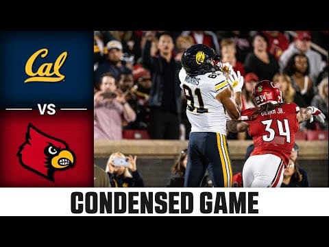 Cal vs Louisville Condensed Game | 2025 ACC Football