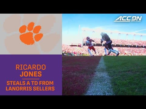 Clemson Safety Ricardo Jones Steals A TD From LaNorris Sellers