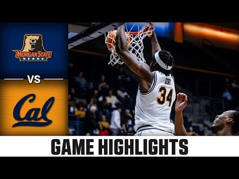 Morgan State vs. Cal Game Highlights | 2025-26 ACC Men's Basketball