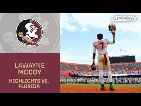 Florida State WR Lawayne McCoy Highlights vs. Florida