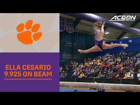 Clemson's Ella Cesario Claims Top Spot On Beam With A 9.925
