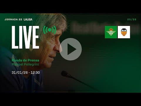 Rueda de prensa de Manuel Pellegrini previa al #RealBetisValencia ⚽💚