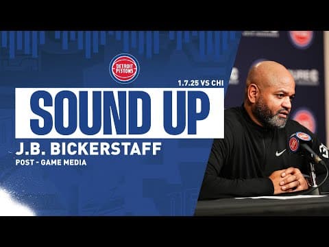 Post-Game Press Conference: J.B. Bickerstaff | Pistons vs. Bulls  | 1.7.26