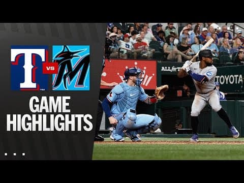 Rangers vs. Marlins Game Highlights (9/21/25) | MLB Highlights