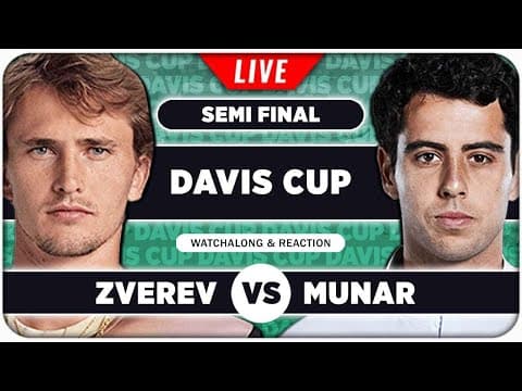 ZVEREV vs MUNAR • Davis Cup 2025 • LIVE Tennis Watchalong