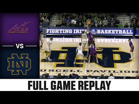 Evansville vs. Notre Dame Full Game Replay | 2025-26 ACC Men's Basketball