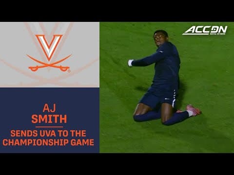 AJ Smith Locks Up Virginia Birth In The ACC Championship Game
