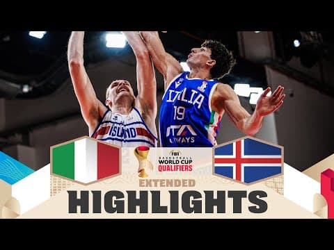 Italy 🇮🇹 v Iceland 🇮🇸 | Extended Highlights | FIBA Basketball World Cup 2027 European Qualifiers
