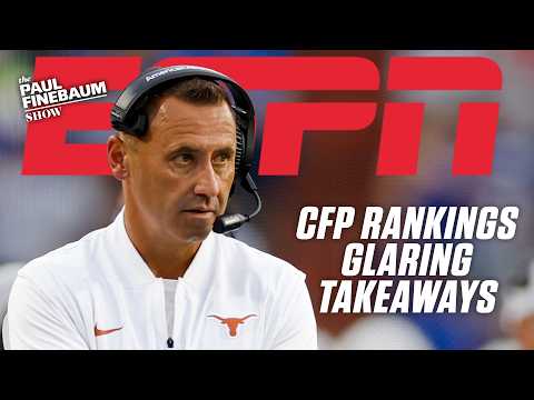 GLARING TAKEAWAYS from the first College Football Playoff Rankings 😯 | The Paul Finebaum Show