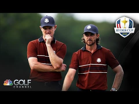 Rory McIlroy, Justin Rose nail clutch putts for European team on Ryder Cup Day 2 | Golf Channel