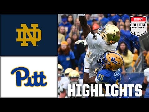 Notre Dame Fighting Irish vs. Pittsburgh Panthers | Full Game Highlights | ESPN College Football
