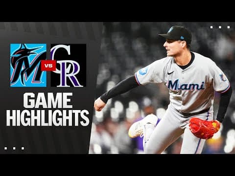 Marlins vs. Rockies Game Highlights (9/17/25) | MLB Highlights
