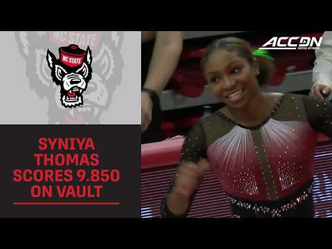 NC State's Syniya Thomas Shines With A 9.850 On Vault | 2026 ACC Women's Gymnastics