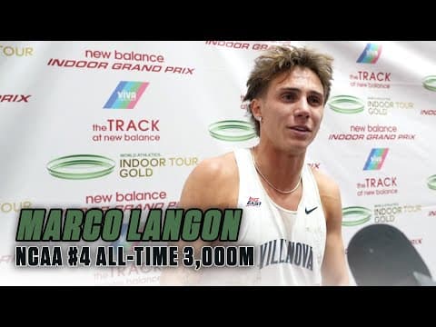 Marco Langon Runs NCAA #4 All-Time 3,000m at NB Indoor Grand Prix | Interview
