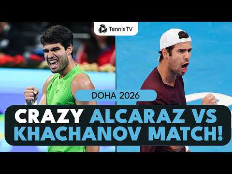 CRAZIEST Match Of The Season?! | Alcaraz vs Khachanov Doha 2026 Match Highlights