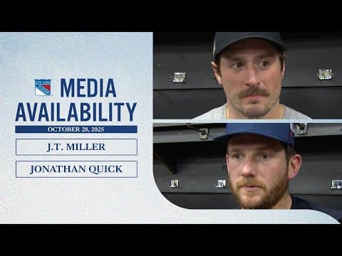 NYR at VAN: J.T. Miller & Jonathan Quick Postgame Media Availability | Oct. 28, 2025