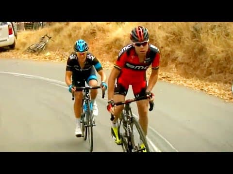 Cadel Evans Corkscrew DETONATION of Richie Porte : Tour Down Under 2014 Stage 3