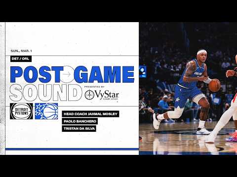 POSTGAME SOUND: DETROIT PISTONS VS. ORLANDO MAGIC | COACH MOSE, PAOLO BANCHERO & TRISTAN DA SILVA
