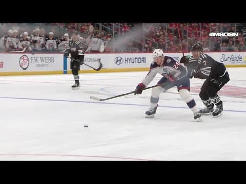 Mathieu Olivier scores a goal against the New Jersey Devils