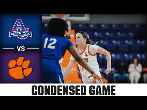 American University vs. Clemson Condensed Game | 2025-26 ACC Women's Basketball