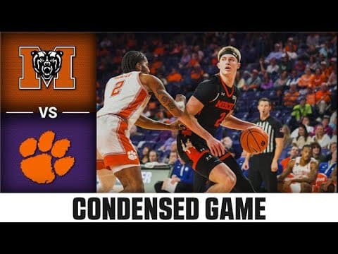 Mercer vs. Clemson Condensed Game | 2025-26 ACC Men's Basketball
