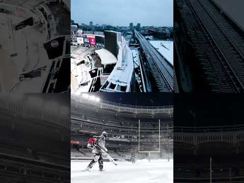 The snow showed up to Yankee Stadium just in time for some college football ❄️🏈 (@yankeestadium/X)