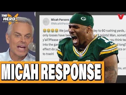 Colin Cowherd RESPONDS to Micah Parsons & Packers criticism + Caleb Williams & Bears | THE HERD NFL