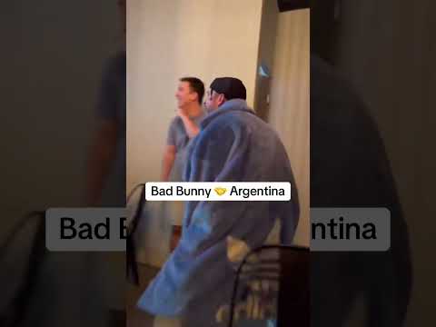 Benito’s reaction to Argentina winning the World Cup 😂💙🇦🇷 (via @badbunny/IG)