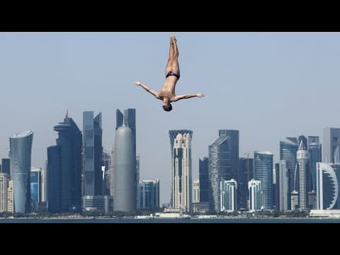 Aidan Heslop’s Epic Win Over Doha Skyline | 2024 World Champs High Diving 🥇