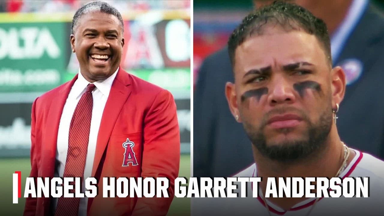 Los Angeles Angels play tribute video, hold moment of silence for Garrett Anderson | MLB on ESPN