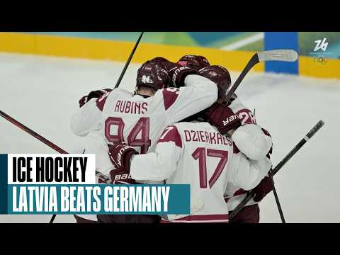 Latvia upsets Germany in men's Olympic hockey group stage