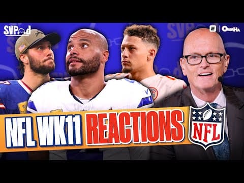 NFL Week 11 REACTIONS ‼️ Chiefs in TROUBLE? Rams the team to beat? + Lane Kiffin DRAMA 🍿 | SVPod