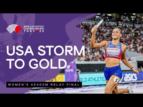 Sydney McLaughlin-Levrone anchors Team USA to 4x400m gold | World Athletics Championships Tokyo 25