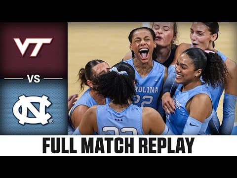Virginia Tech vs. North Carolina Full Match Replay | 2025 ACC Volleyball