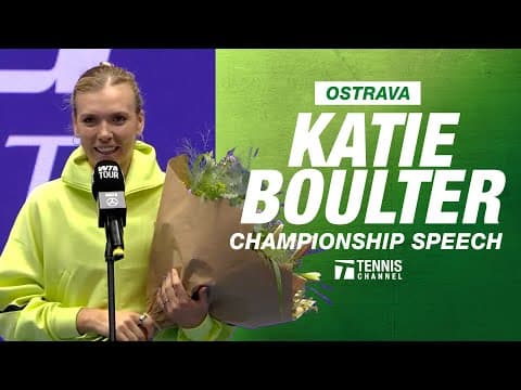 Katie Boulter Championship Speech | 2026 Ostrava