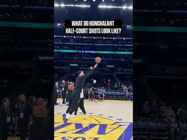 Half-court shots are layups for Luka #Lakers #NBA