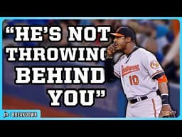 Jose Bautista hits a bomb after the Orioles throw behind him, a breakdown