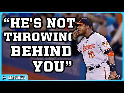 Jose Bautista hits a bomb after the Orioles throw behind him, a breakdown