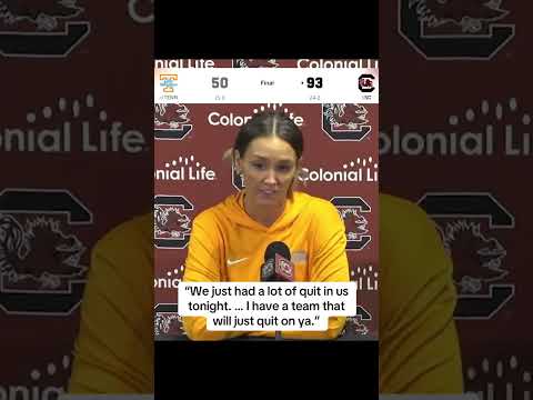 Tennessee coach Kim Caldwell after the Lady Vols' 30-point loss to South Carolina.