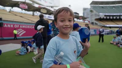 Will Smith & Dodgers Stars at Catching Hope Baseball Clinic! - Courtesy LA Dodgers